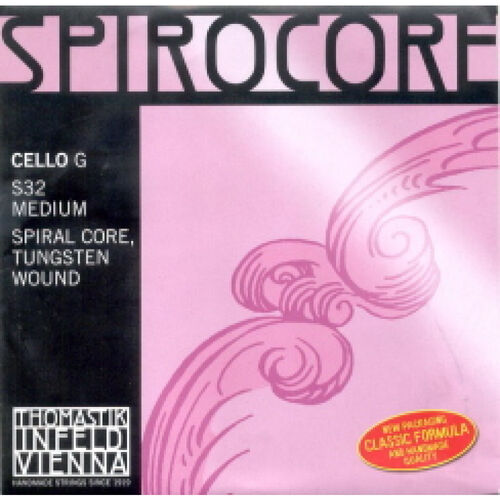 Cuerda 3ª Cello Thomastik Spirocore Wolframio S-32ST Fuerte