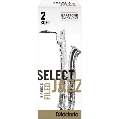 Caja 5 Cañas Saxo Barítono Rico Select Jazz 2 Media Filed