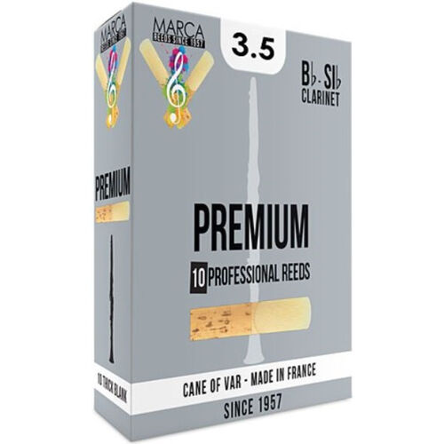 Caja 10 Cañas Clarinete Marca Premium 3½