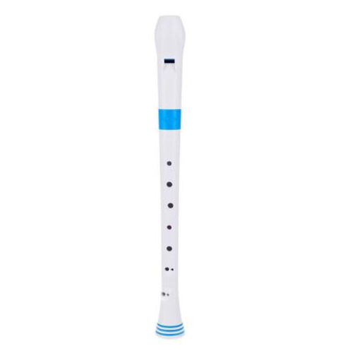 Flauta dulce soprano Digitación Barroca Nuvo N-310RDBLB Blanca y Azul 3 piezas