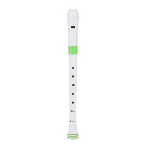 Flauta dulce soprano Digitacin Alemana Nuvo N-310RDGRG Blanca y Verde 3 piezas