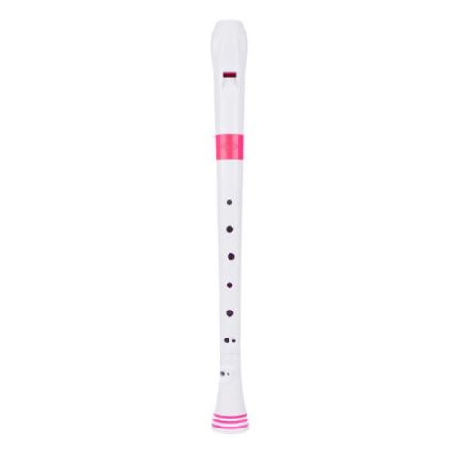 Flauta dulce soprano Digitación Alemana Nuvo N-310RDPKG Blanca y Rosa 3 piezas