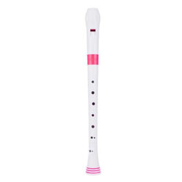 Flauta dulce soprano Digitación Alemana Nuvo N-310RDPKG Blanca y Rosa 3 piezas