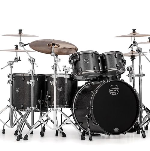 Bateria Mapex Saturn Sv628xbkfb Flat Black Maple Burl