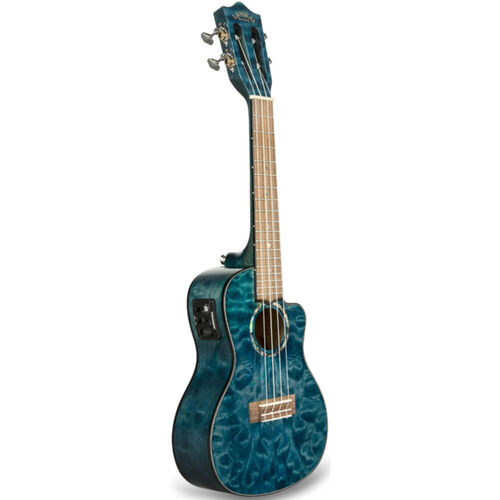 Ukelele Tenor Lanikai QM-BLCET Quilted Maple Electrificado Blue