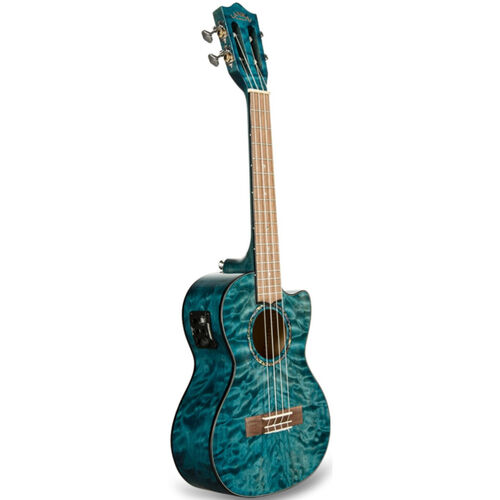 Ukelele Tenor Lanikai QM-BLCET Quilted Maple Electrificado Blue