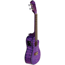 Ukelele Concert Lanikai QM-PUCEC Quilted Maple Electrificado Purple