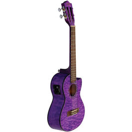 Ukelele Tenor Lanikai QM-PUCET Quilted Maple Electrificado Purple