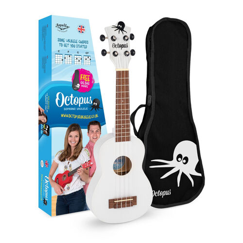 Ukelele Octopus Soprano UK-200WH Blanco