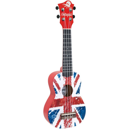 Ukelele Octopus Soprano UK-200UJR Union Jack Roja