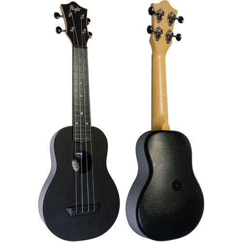 Ukelele Soprano Flight TUS-35BK Travel Negro