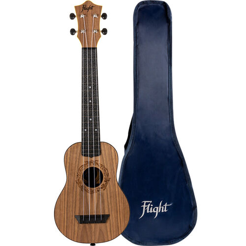 Ukelele Soprano Flight TUSL-50 Travel Concert Scale Salamander