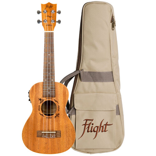 Ukelele Concert Flight DUC-523CEQ Designer Electroacustico Caoba