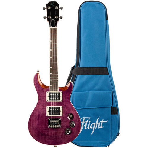 Ukelele Tenor Flight Vanguard Rock Series Transparent Purple