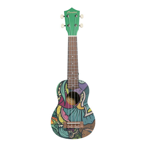 Ukelele Soprano Bamboo B1E-GJ Green Jungle