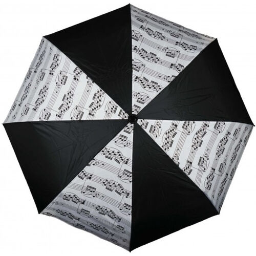 Mini paraguas blanco y negro notas A-Gift-Republic U-2002