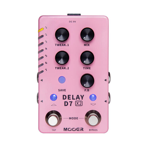 Pedal de Delay D7 X2 Delay Mooer