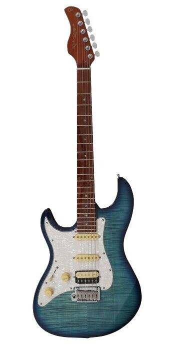 Guitarra Electrica para Zurdos S7 Fm Tbl Trans Blue Lefthand
