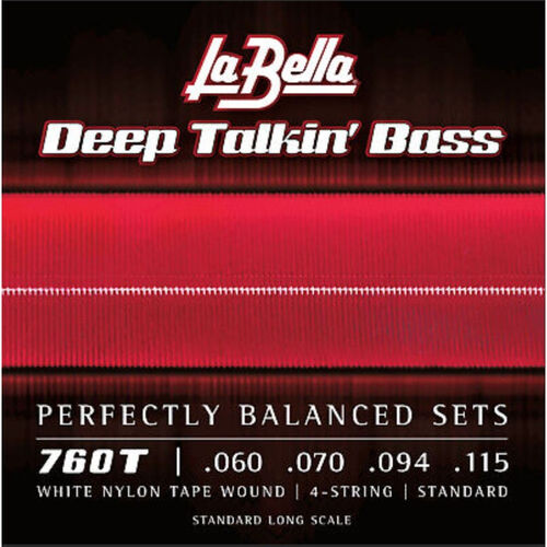 Juego La Bella Bajo Deep Talkin Bass White Nylon Tape 760-T (060-115)
