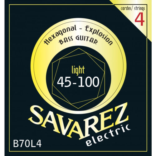 Juego Cuerdas Guitarra Baja Savarez Hexagonal B70L4 045-100