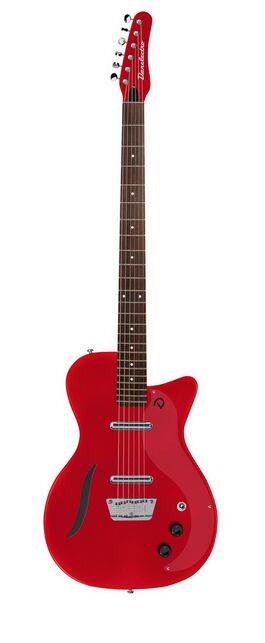 Guitarra Eléctrica Single Cut 56 Vintage Baritone Red Metallic Danelectro