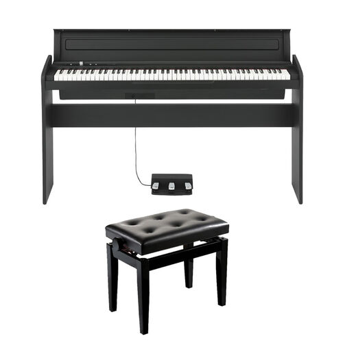 Piano Digital Lp-180 Bk Kit Banqueta Bgm Korg
