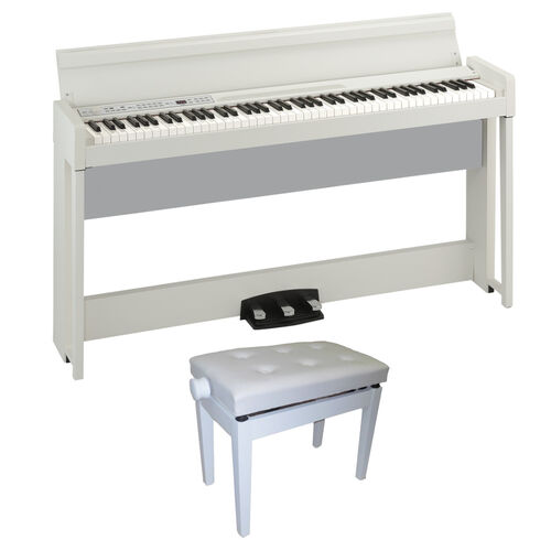 Kit Piano Digital Korg C1 Air Blanco ms Banqueta Bgm
