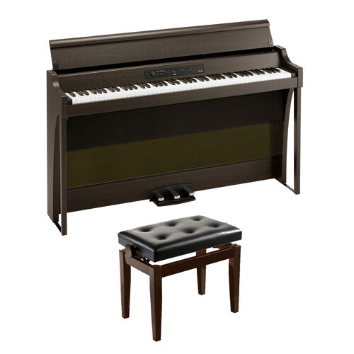 Kit Piano Digital Korg G1b Air color Marrón más Banqueta Bgm