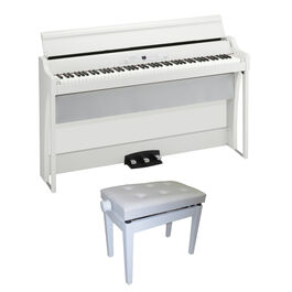 Kit Piano Digital Korg G1b Air Blanco más Banqueta Bgm