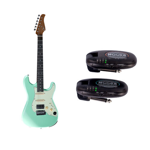 Guitarra Electrica Con Usb/Midi Integrado Gtrs S800 Green Kit Inalamb. Air P10 Mooer