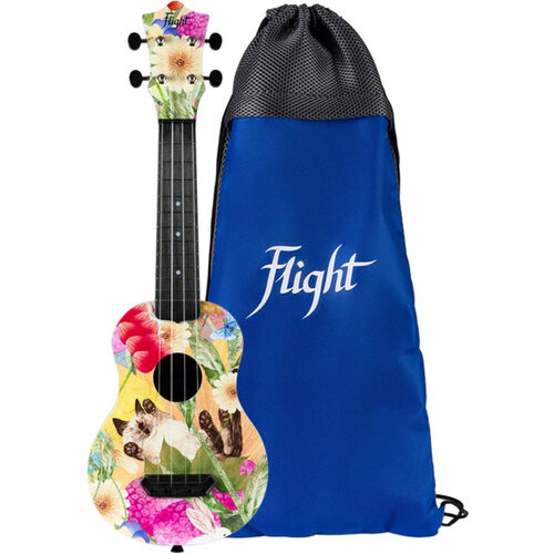 Ukelele Soprano Flight UTS-42 Ultra Travel Series Summer Cat