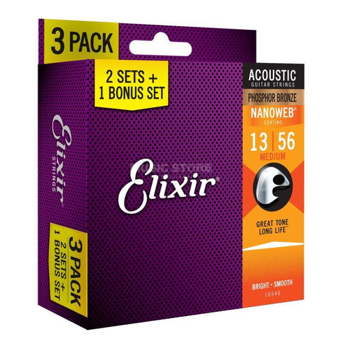 Pack Elixir 2+1 Juegos Acstica 16546 Ph Bronze 013/056