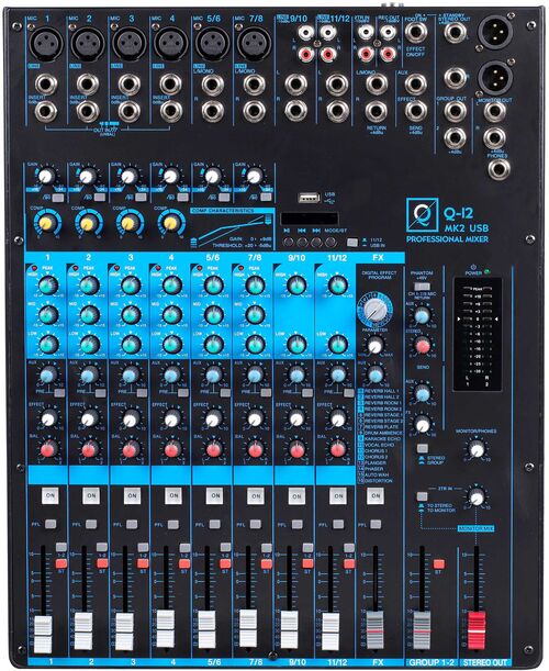 Mesa de Mezclas Oqan Mixer Q12 Mk2 Usb