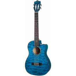 Ukelele Barítono Lanikai LKUQMBKCEB Quilted Maple Electrificado Azul