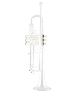 Trompeta Sib Bach BTR411S Pistones de Monel Plateada