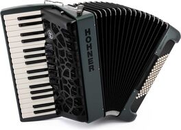 Acordeon De Piano Cromatico Hohner Bravo Mycolor Iii 72 Twilight (Ral 7026)