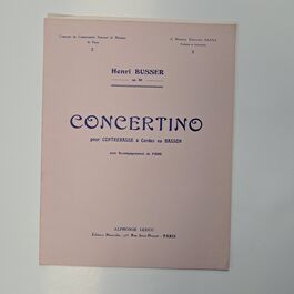 Concertino Op. 80 pour Contrebasse à Cordes ou Basson