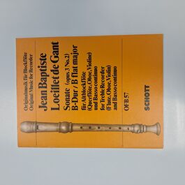 Sonate Opus 3 Número 2 B Flat Major For Flute Ofb 57 Flauta Travesera