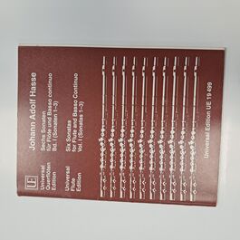 Six Sonatas for Flute and Basso Continuo Vol 1