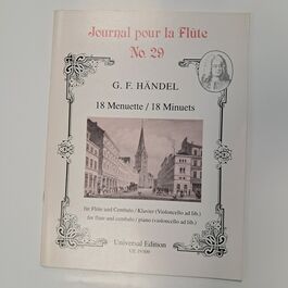 18 Minuets de Händel Flauta Travesera