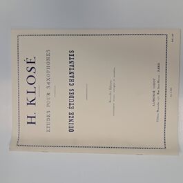 Quinze Études Chantantes pour Saxophones