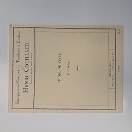 Enseignement Complet du Trombone à Coulisse par Henri Couillaud Etudes de Style