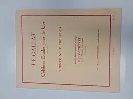 Trente Neuf Preludes Célébres Etudes pour le cour