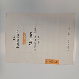 Menuet für Klavier zu zwei Hemden Op. 14 Nr. 1