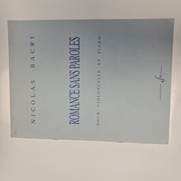 Romance Sans Paroles Violoncelle et Piano