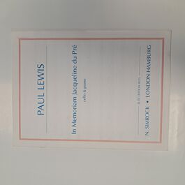 In Memoriam Jacqueline du Pré Cello & Piano