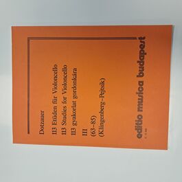 113 Studies for Violoncello III 63-85 Dotzauer