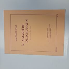 A la Manière de Schumann pour Violoncelle et Piano