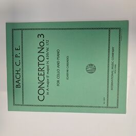 Concerto No. 3 in A major H. 439/W. 172 for Cello and Piano