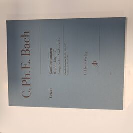 Gamba Sonatas Wq 88, 136, 137 Edition for Violoncello